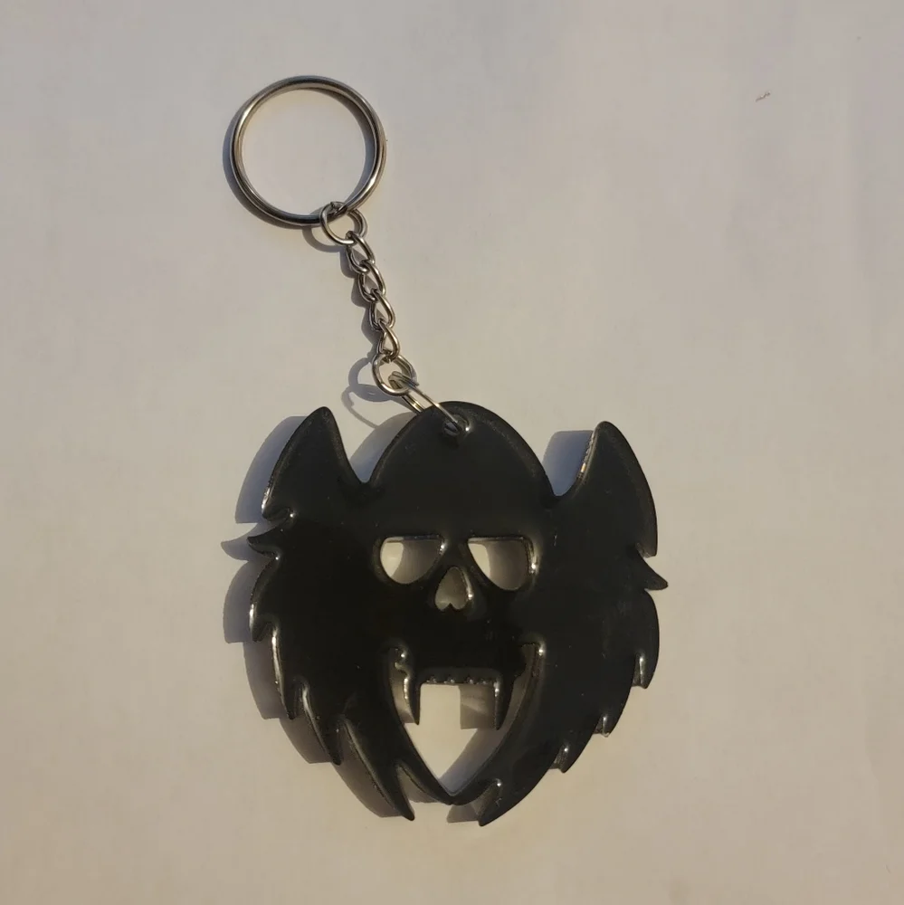 Black Skull Keychain